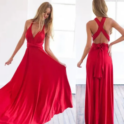 Virella | Halter neck wrap maxi dress | Maxi