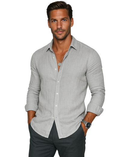 Naviro | Chemise homme à manches longues avec boutons