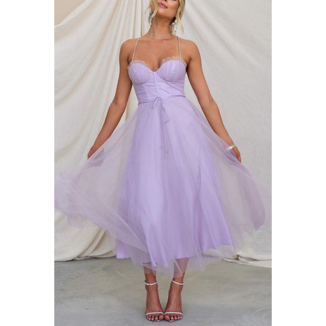 Quelina | Vestido maxi moderno para mujer con tirantes finos | Estilizado