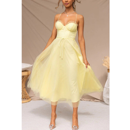 Quelina | Vestido maxi moderno para mujer con tirantes finos | Estilizado