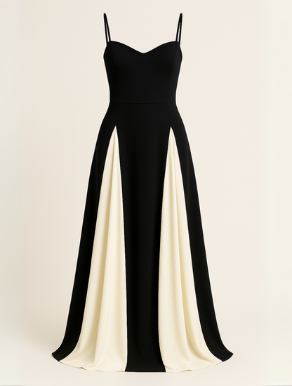 Yvanna | Vestido maxi formal con escote corazón para mujer