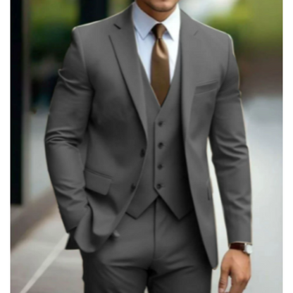 Gregorio | Traje de tres piezas para hombre con chaleco y chaqueta de corte slim | Formal
