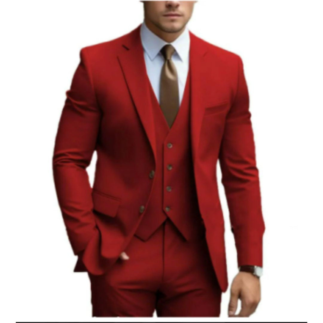 Gregorio | Traje de tres piezas para hombre con chaleco y chaqueta de corte slim | Formal