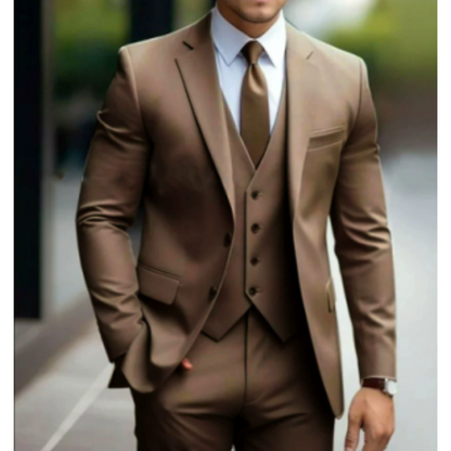 Gregorio | Traje de tres piezas para hombre con chaleco y chaqueta de corte slim | Formal