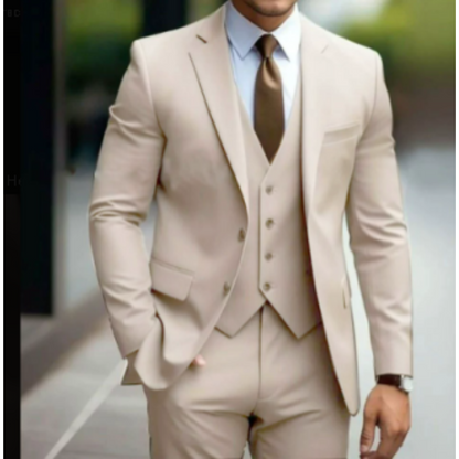 Gregorio | Traje de tres piezas para hombre con chaleco y chaqueta de corte slim | Formal