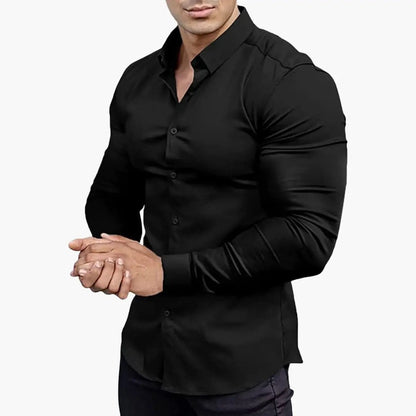 José | Slim fit men's shirt with buttons and long sleeves