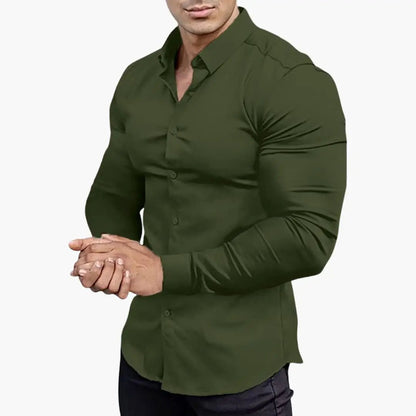 José | Slim fit men's shirt with buttons and long sleeves