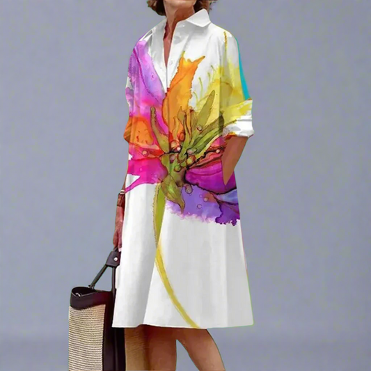 Nahikari | Robe Chemise d'Été Fleurie pour Femme