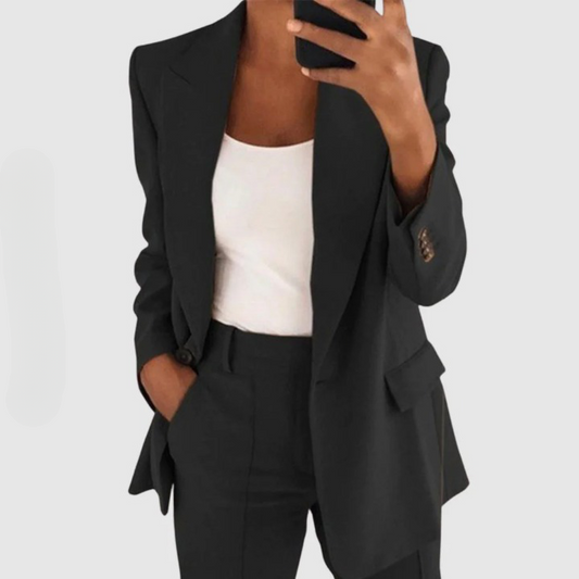 Carla | Conjunto sofisticado de dos piezas con blazer y pantalón