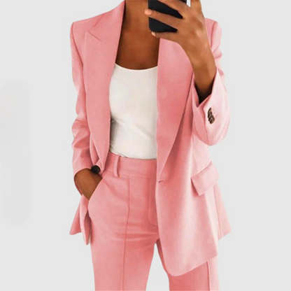 Carla | Conjunto sofisticado de dos piezas con blazer y pantalón