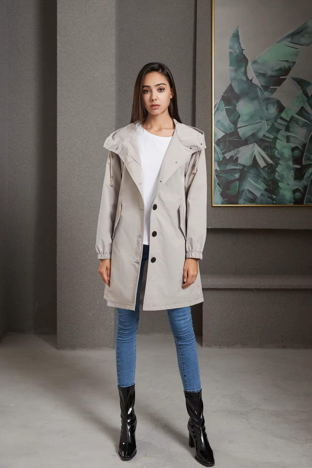 Zulema | Abrigo largo de invierno con botones casual para mujer
