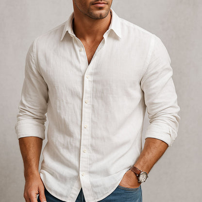 Soriel | Camisa con botones y manga larga de lino