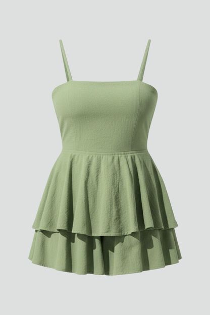 Elvira | Women's mini dress with thin straps and flared skirt