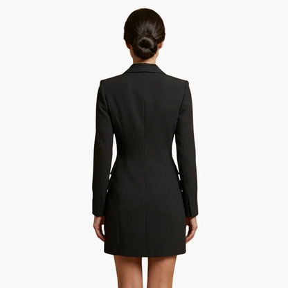 Inés | Women's blazer dress with lapels and double-breasted buttons