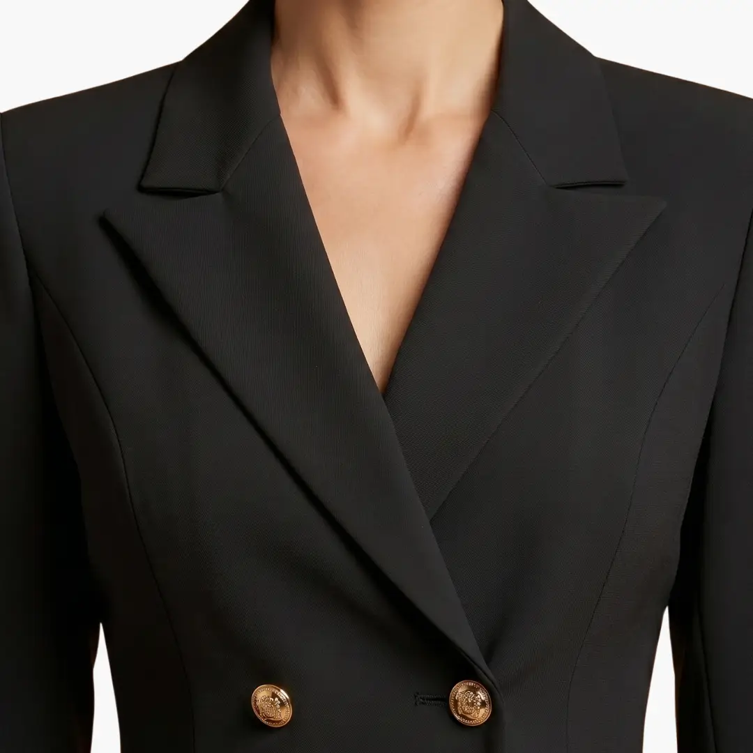 Inés | Women's blazer dress with lapels and double-breasted buttons