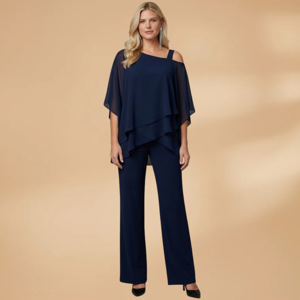 Elisa| Ensemble en mousseline pour femme avec design asymétrique