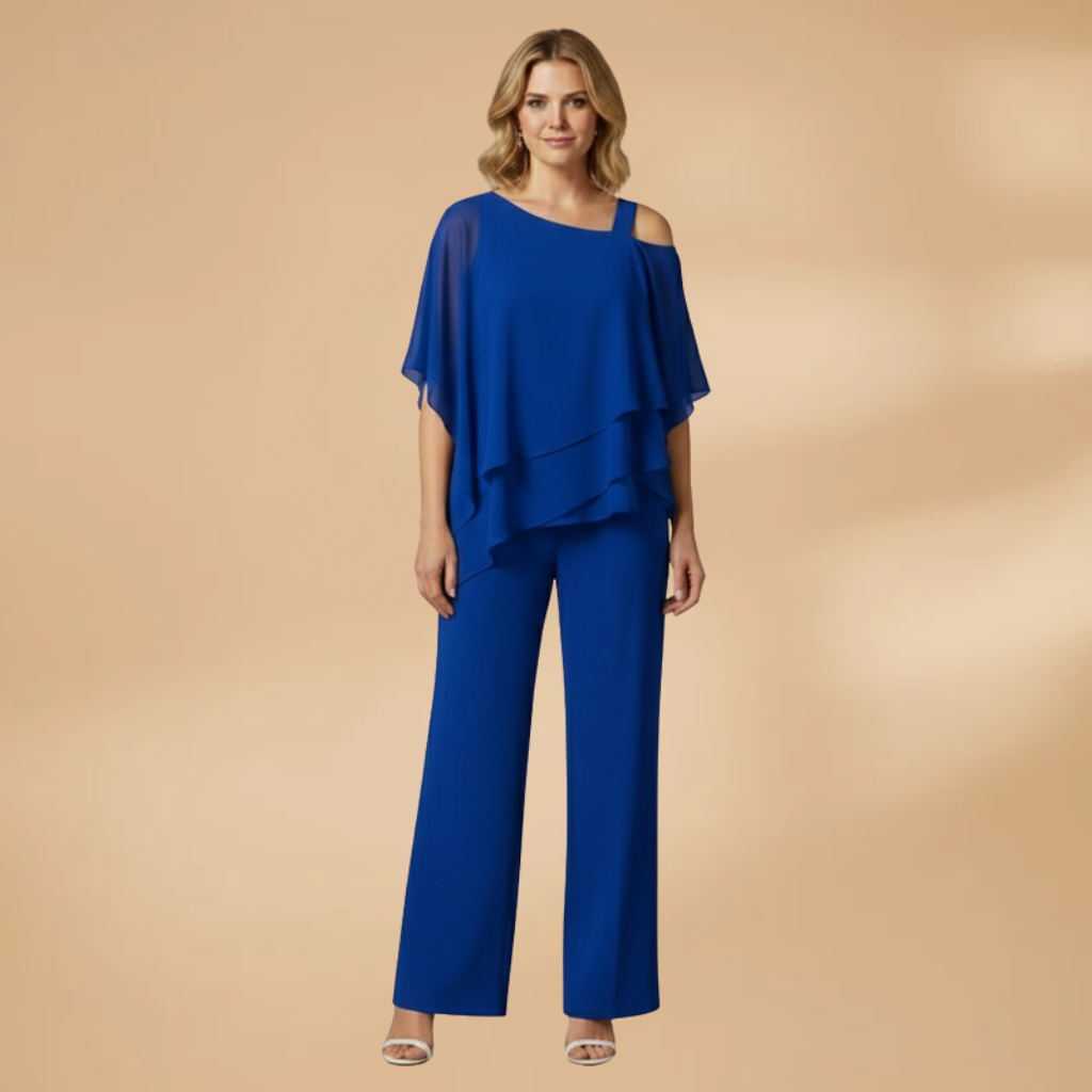 Elisa| Ensemble en mousseline pour femme avec design asymétrique