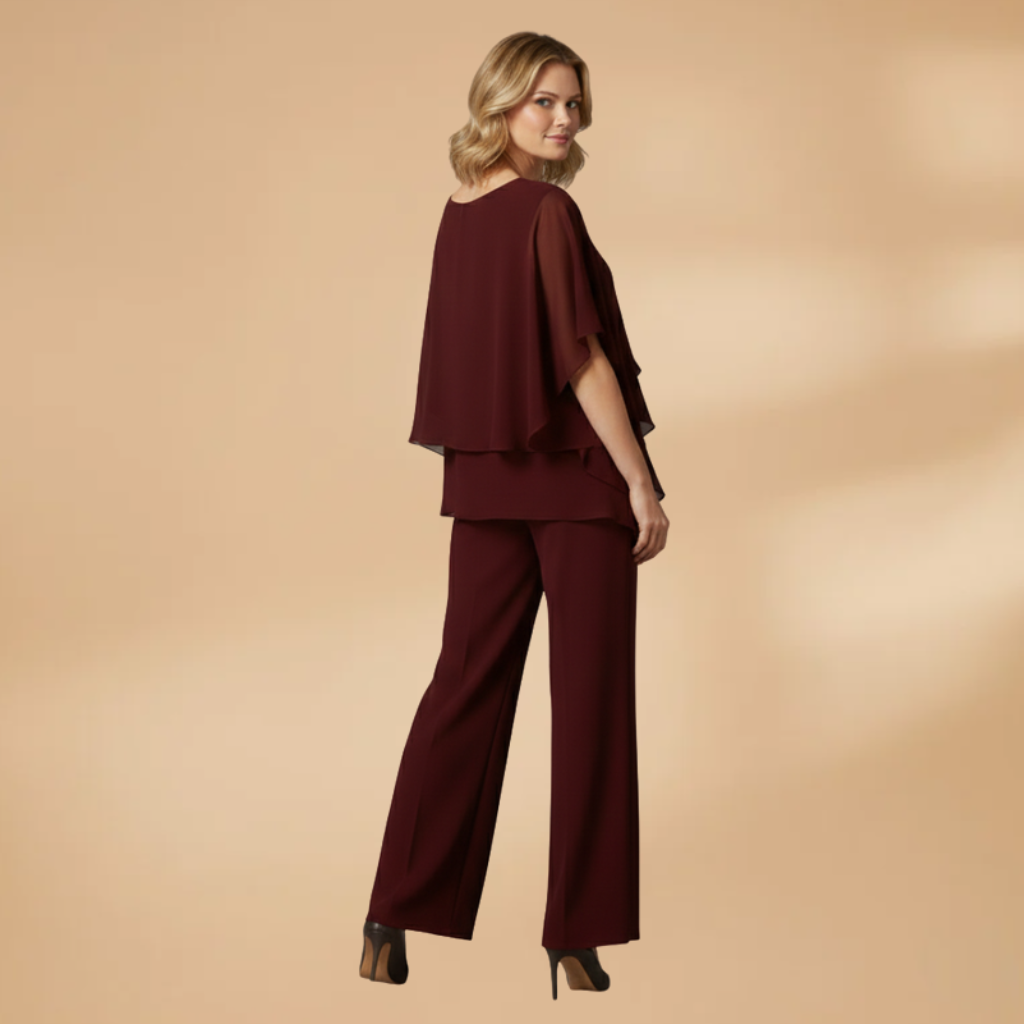 Elisa| Ensemble en mousseline pour femme avec design asymétrique