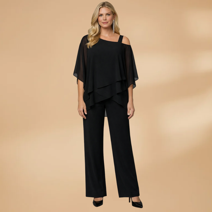 Elisa| Ensemble en mousseline pour femme avec design asymétrique