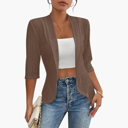 Yolanda | Veste pour femme avec devant ouvert et col châle