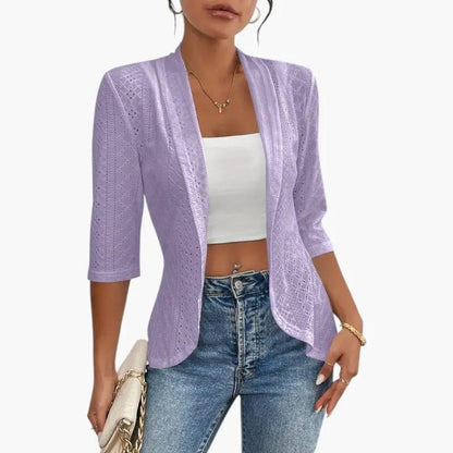 Yolanda | Veste pour femme avec devant ouvert et col châle