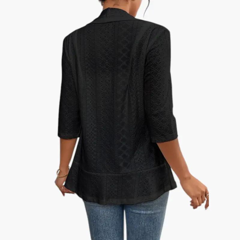 Yolanda | Veste pour femme avec devant ouvert et col châle