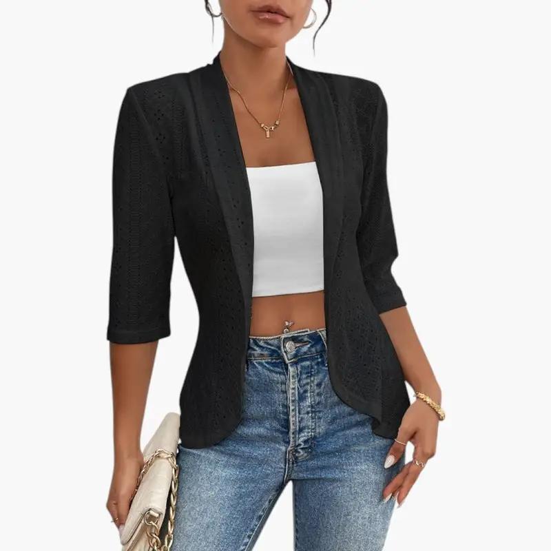 Yolanda | Veste pour femme avec devant ouvert et col châle