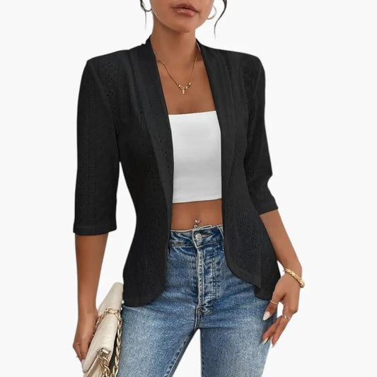 Yolanda | Veste pour femme avec devant ouvert et col châle