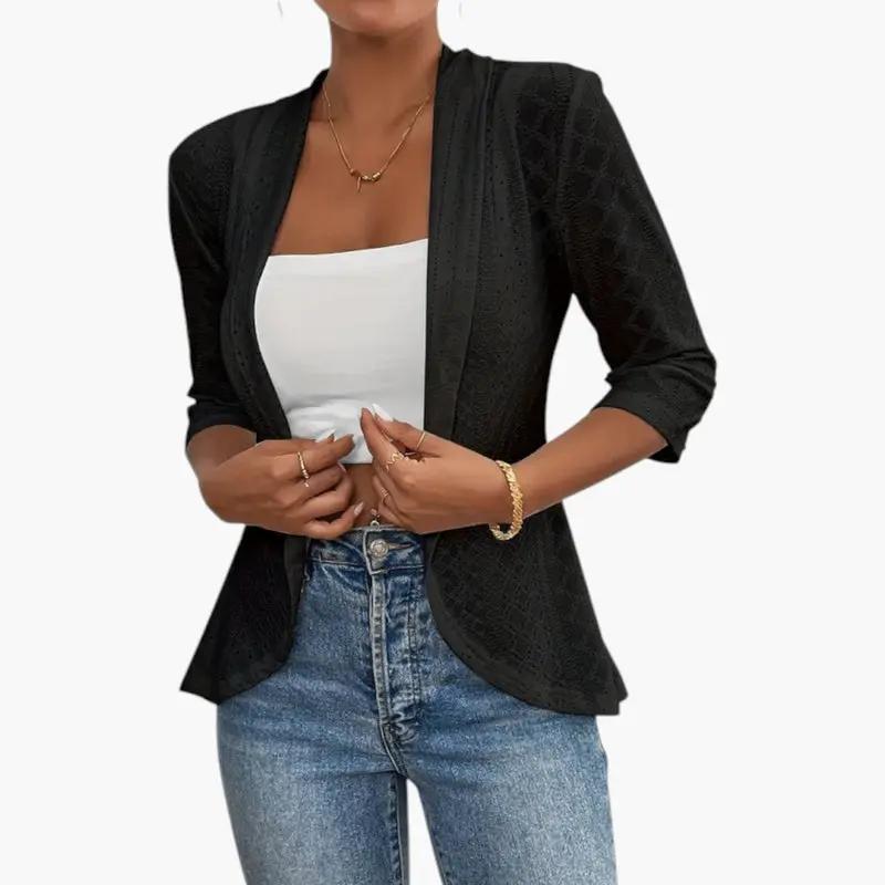 Yolanda | Veste pour femme avec devant ouvert et col châle