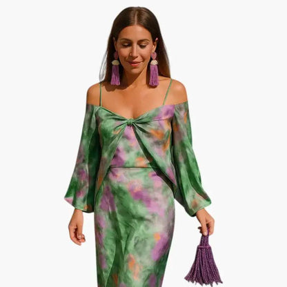 Paloma | Women's maxi dress with detachable scarf