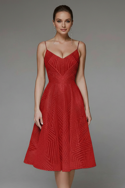 Beatriz | Vestido midi de mujer con tirantes finos y corte en línea A