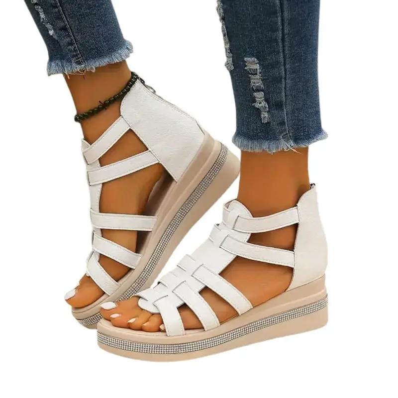 Ofelia | Women's sandals with adjustable straps and rhinestones