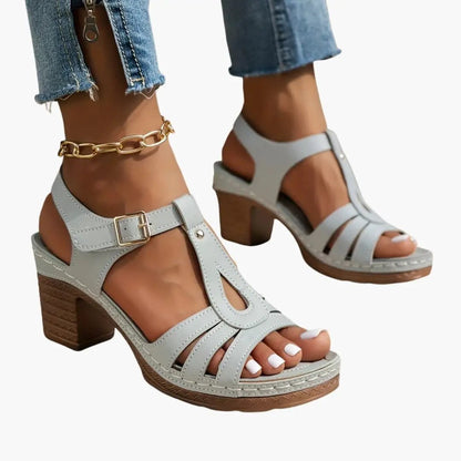 Genoveva | Sandalias para mujer con tacón ancho y plantilla acolchada