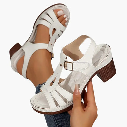Genoveva | Sandalias para mujer con tacón ancho y plantilla acolchada
