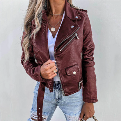 Tais | Chaqueta biker clásica para mujer con cremallera
