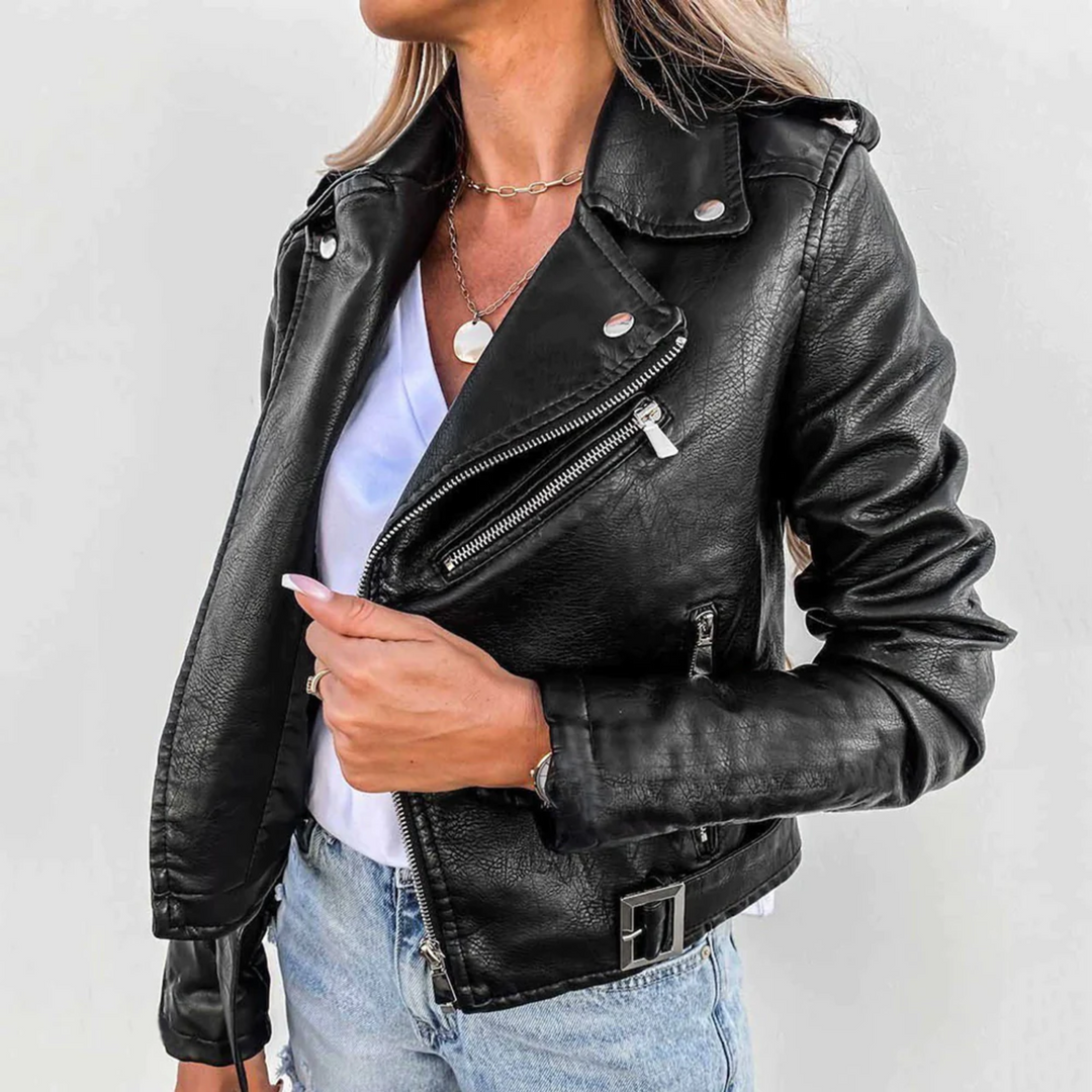 Tais | Chaqueta biker clásica para mujer con cremallera