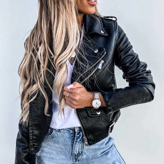 Tais | Chaqueta biker clásica para mujer con cremallera