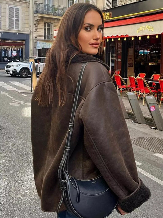 Yasmina | Chaqueta de mujer de doble botonadura con textura