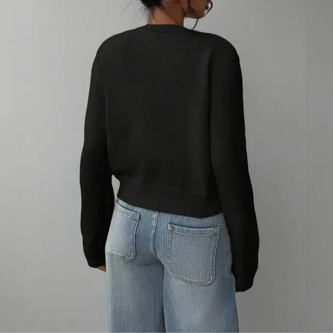 Zoe | Cárdigan corto de primavera para mujer con botones