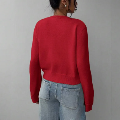 Zoe | Cárdigan corto de primavera para mujer con botones