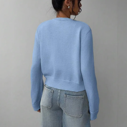 Zoe | Cárdigan corto de primavera para mujer con botones