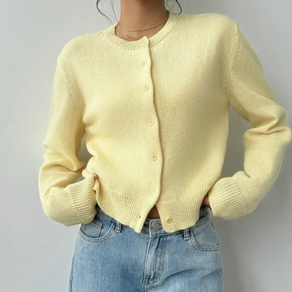 Zoe | Cárdigan corto de primavera para mujer con botones