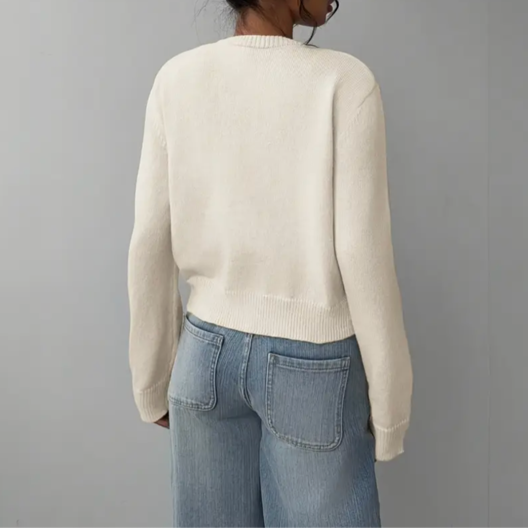 Zoe | Cárdigan corto de primavera para mujer con botones