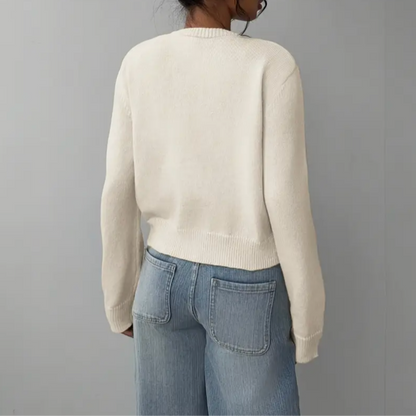 Zoe | Cárdigan corto de primavera para mujer con botones