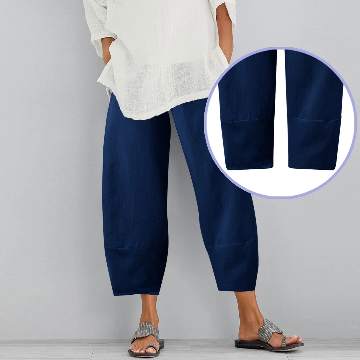 Mireya | Women's wide-leg cropped pants with a loose fit