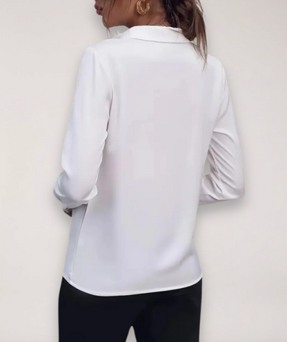 Aurelia | Blusa clásica con cuello camisero para mujer