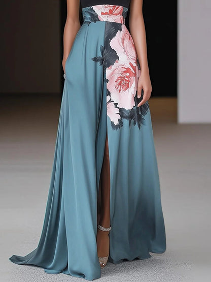 Martina | Women's Sleeveless A-Line Cut-Out Maxi Dress