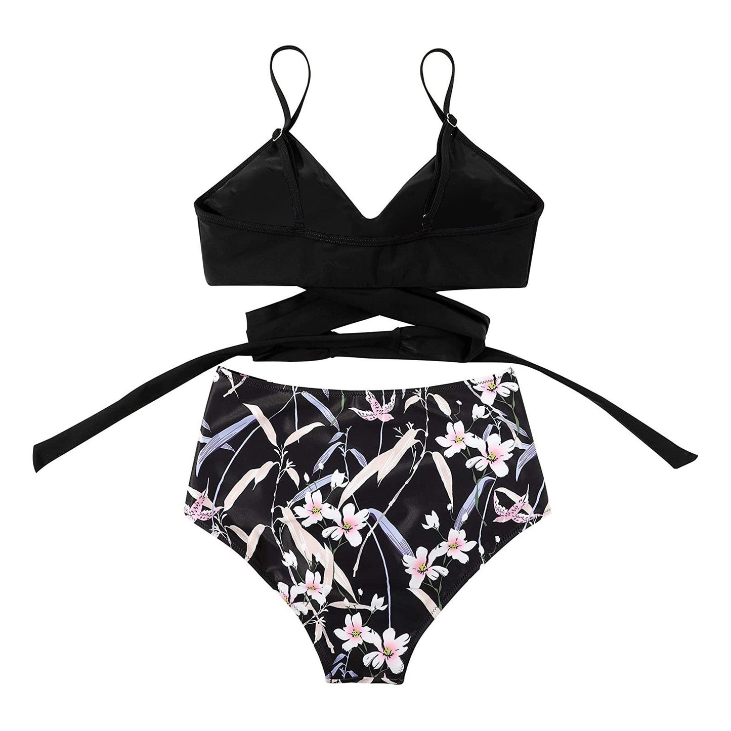 Rosalina | Bikini para mujer con talle alto y estampado floral