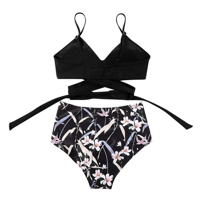 Rosalina | Bikini para mujer con talle alto y estampado floral