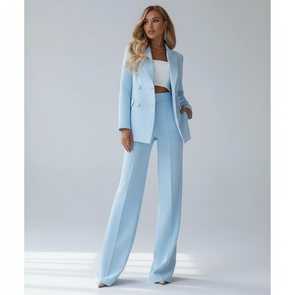 Remedios | Traje de dos piezas con blazer y pantalón amplio